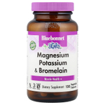 Bluebonnet Nutrition, Магний, калий и бромелаин, 120 растительных капсул