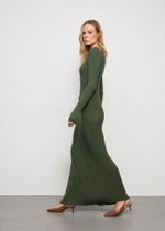 Платье PETRA с длинным рукавом, хаки