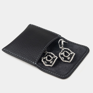 Кофр для украшений Small из кожи теленка, черного цвета