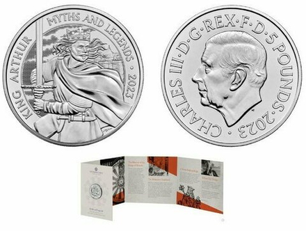 Великобритания 5 фунтов, 2023 Мифы и легенды - Король Артур