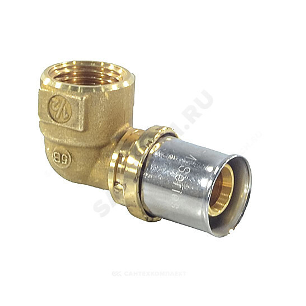Угольник для МП/PE-X труб латунь пресс Дн 26х3/4"х90гр ВР RM129 Giacomini RM129Y049