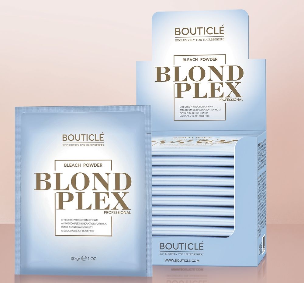 Обесцвечивающий порошок Blond Plex с аминокомплексом - &quot;BOUTICLE Blond Plex Powder Bleach&quot; 12x30 гр