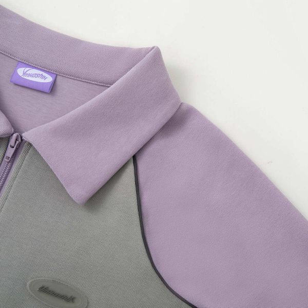 Толстовка College star фиолетовая / серая - фото 4