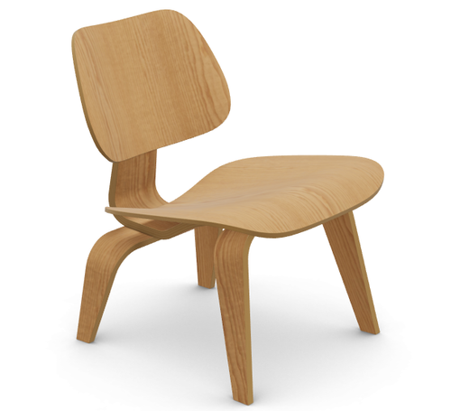 Стул Lounge Chair Wood (LCW) VITRA формованная фанера/черный пигментированный орех  560х610х680h