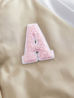 Бомбер с капюшоном для девочки Next E25-112, Бежевый, Серый