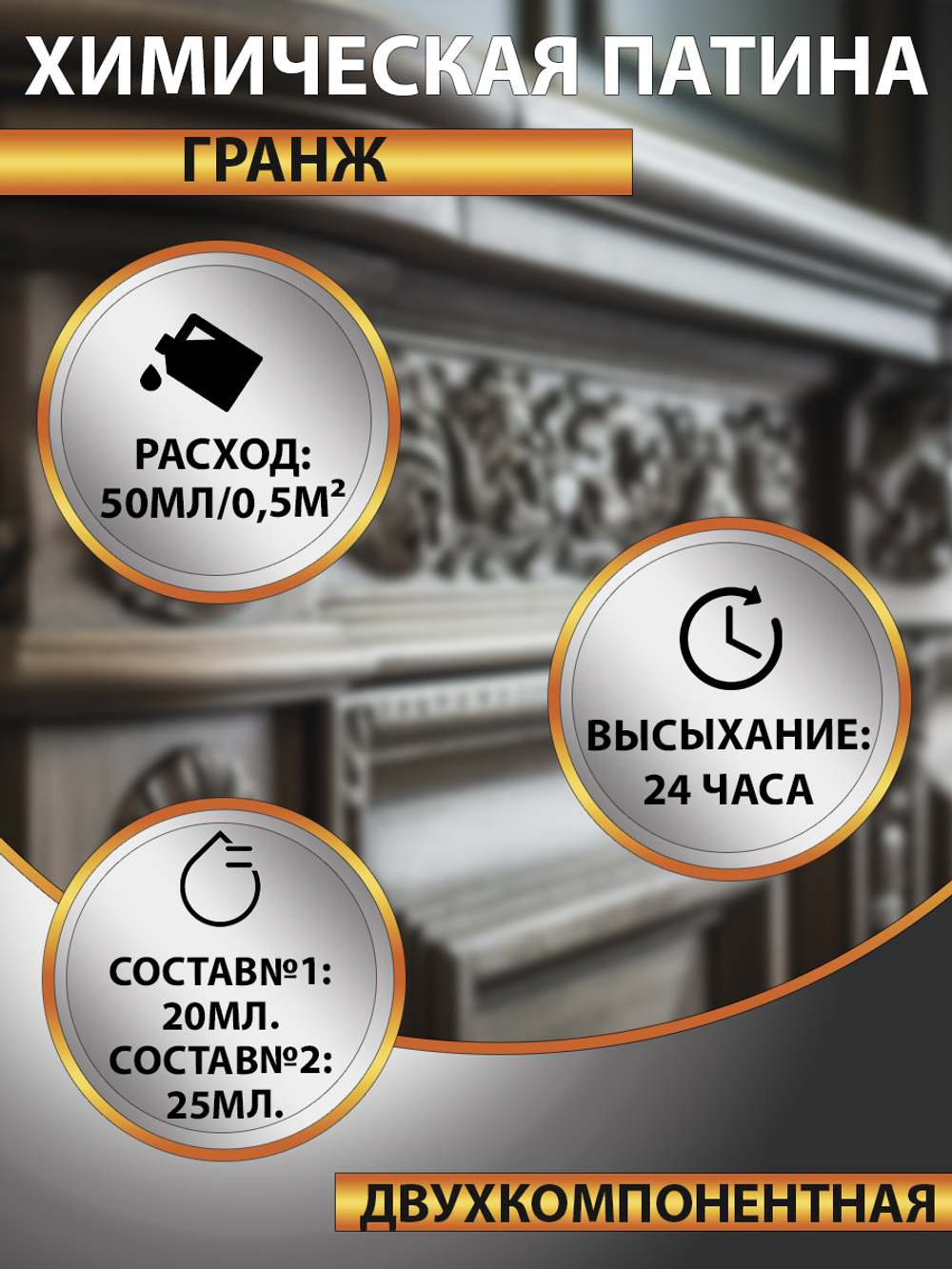 Химическая патина «Гранж» двухкомпонентная