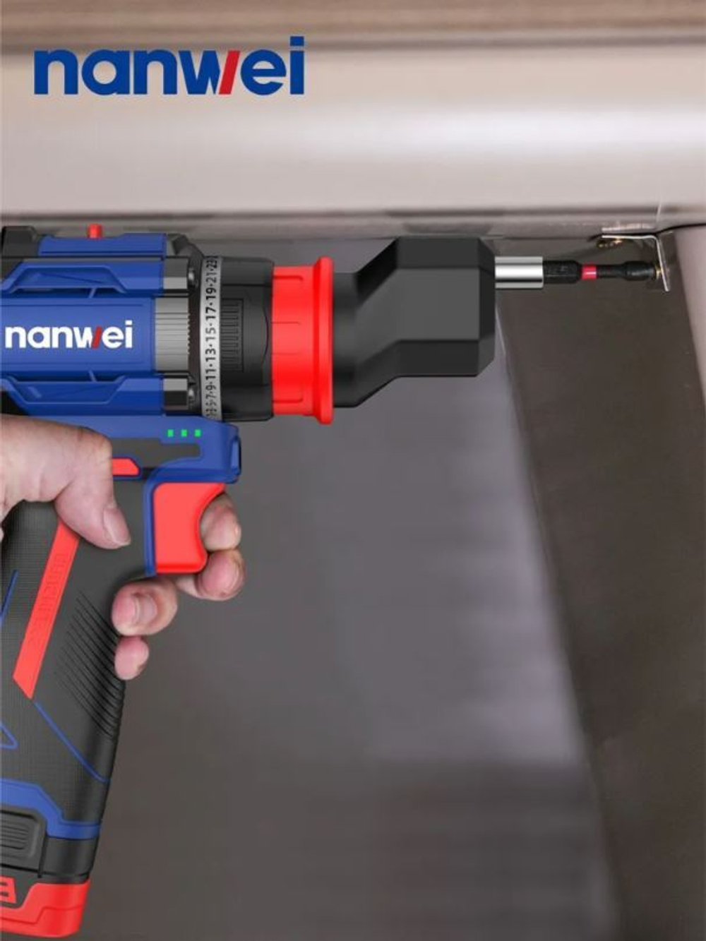 Дрель - шуруповерт NANWEI NW-D8169P с набором из 4 х насадок