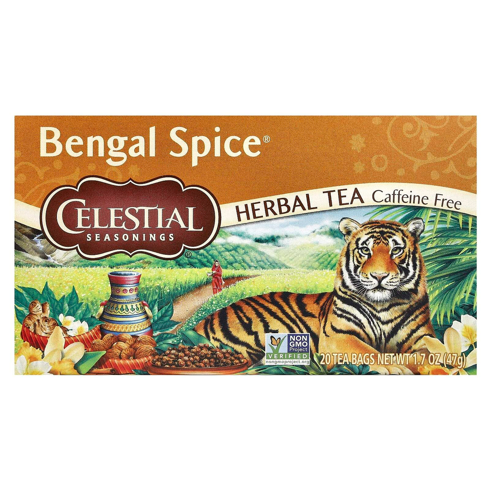 Celestial Seasonings, Herbal Tea, Bengal Spice®, без кофеина, 20 чайных пакетиков, 47 г (1,7 унции)