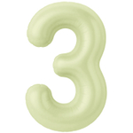 Шар фольгированный Цифра 3 101 см (Желтый)