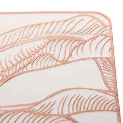 Салфетка на стол 30*45см «Папоротник» розовое золото