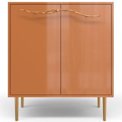 Комод Арт Колор Стайл Голд с 2 полками Томленый оранжевый