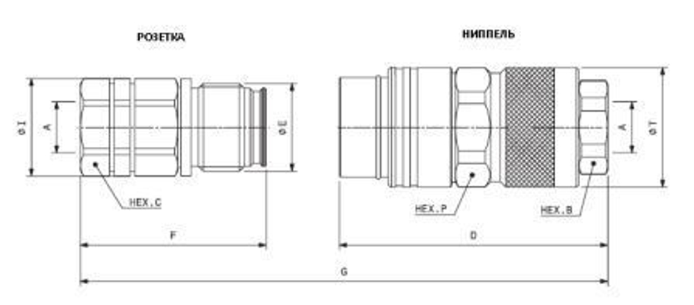 БРС РЕЗЬБОВЫЕ VP-P BSP 1/4 - D1/4 Ниппель