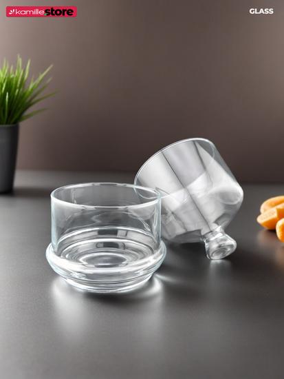 Сахарница из стекла 260 мл. с крышкой