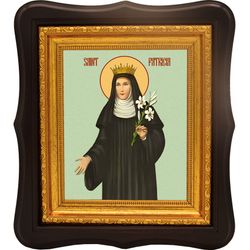 Патриция Неаполитанская (Патрикия Константинопольская) святая праведная дева. Икона на холсте.