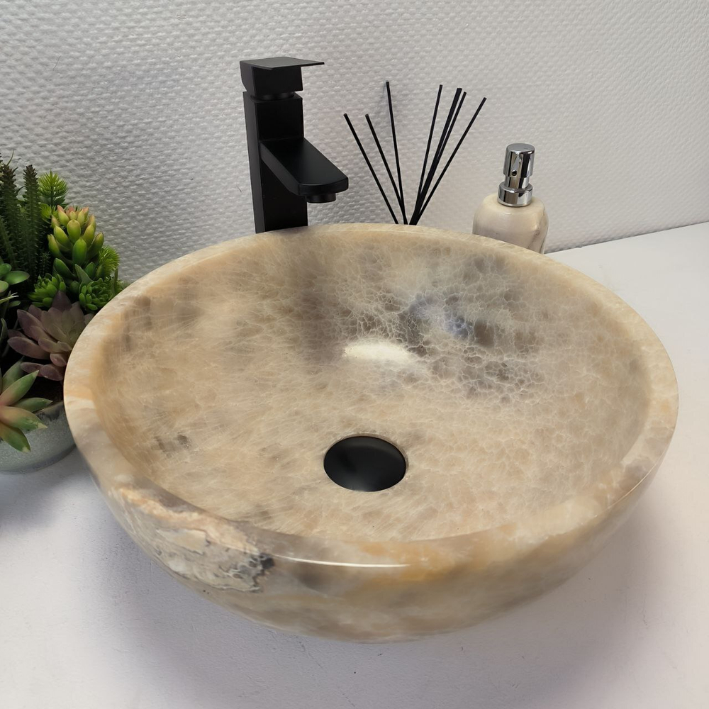 Раковина из оникса Bowl Grey TinLip BO-63051 40*40*15 44