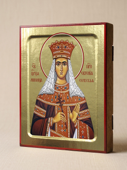 Икона Милицы (Евгении) Сербской, царицы на дереве: 125 х 160 (Синопсисъ)