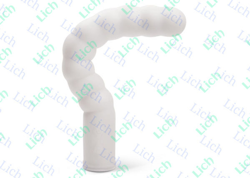 Белый гибкий самонагревающийся вибратор Zig Zag, 32 см