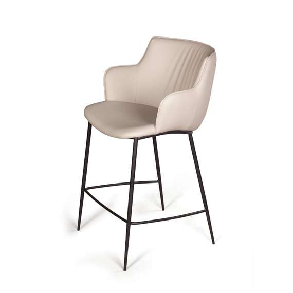 Полубарный стул Sofia, серая экокожа Soft-Touch