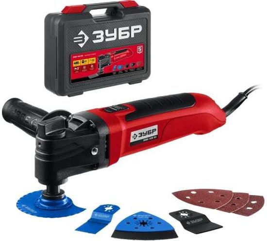 Реноватор ЗУБР 400 Вт, кейс,  набор насадок МФИ-400 КН