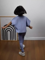 Футболка детская оверсайз укороченная с принтом