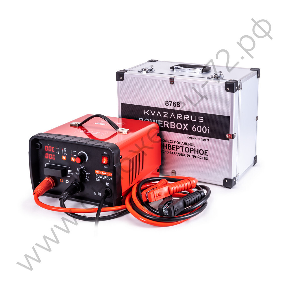 Инверторное пуско-зарядное устройство KVAZARRUS PowerBox 600i, таймер, алюминиевый кейс