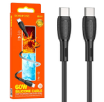 Кабель USB - TypeC BOROFONE BX86 Silicone (черный) 1м