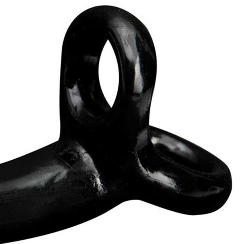 Насадка для двойного проникновения Sex Please Daring Double Penetration Dong, черная (Цвет: черный)