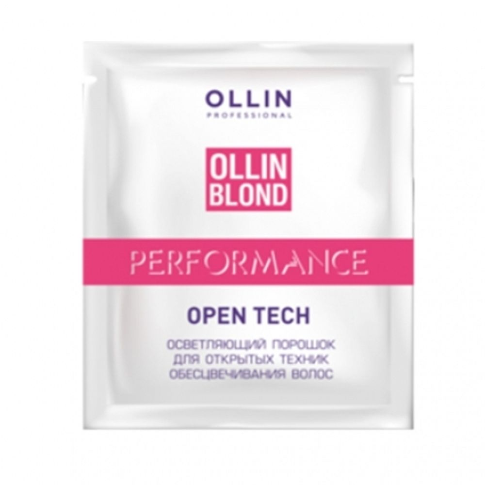 Осветляющий порошок для открытых техник обесцвечивания волос «Open Tech», Ollin Blonde Performance, 30 гр.