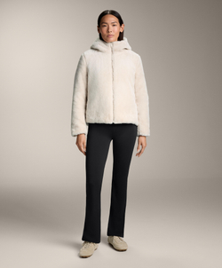 Oysho Двусторонняя утепленная куртка FELLEX® AEROGEL из искусственного меха, каменный