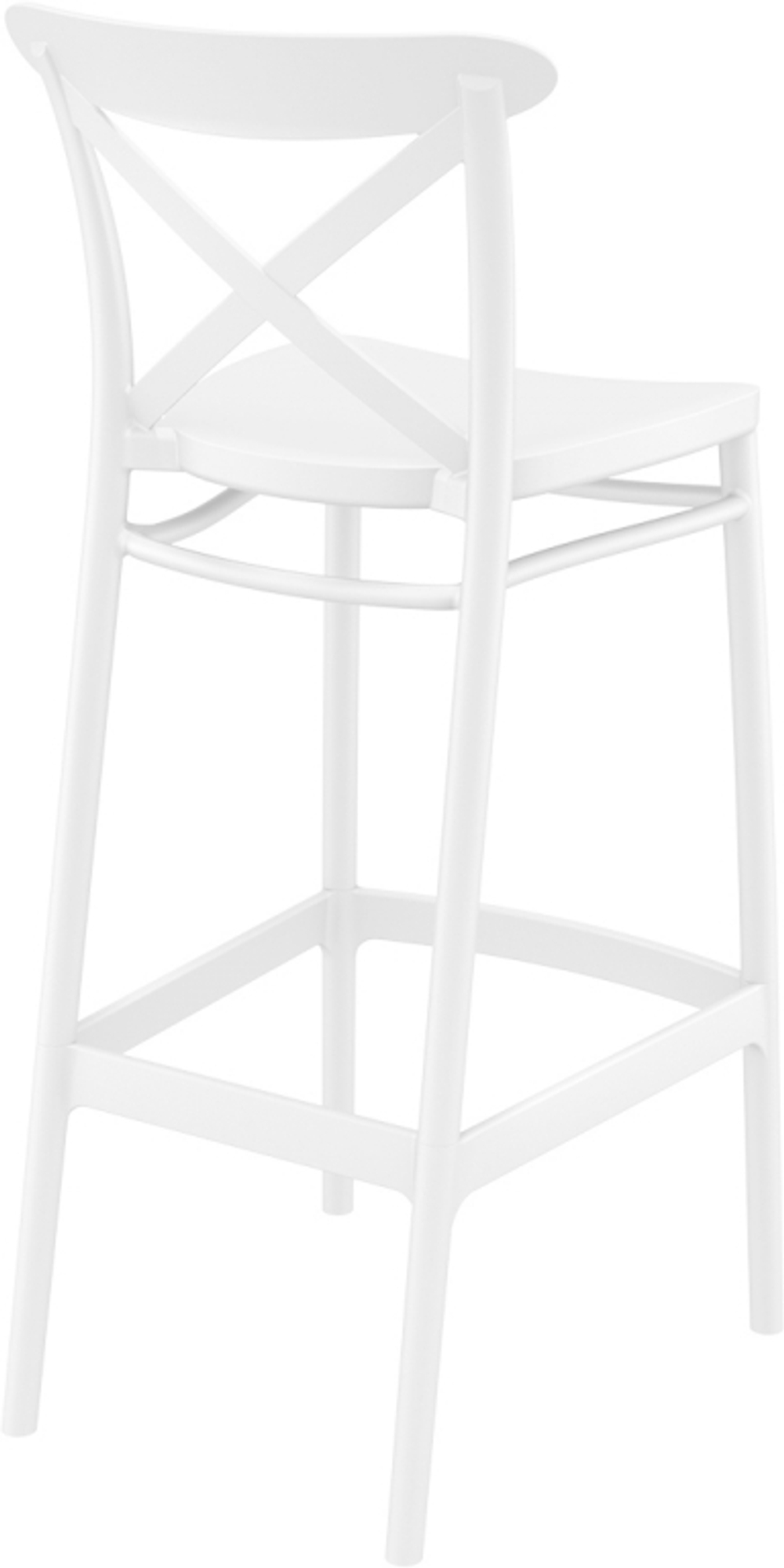 Стул пластиковый барный Siesta Contract Cross Bar 75, белый