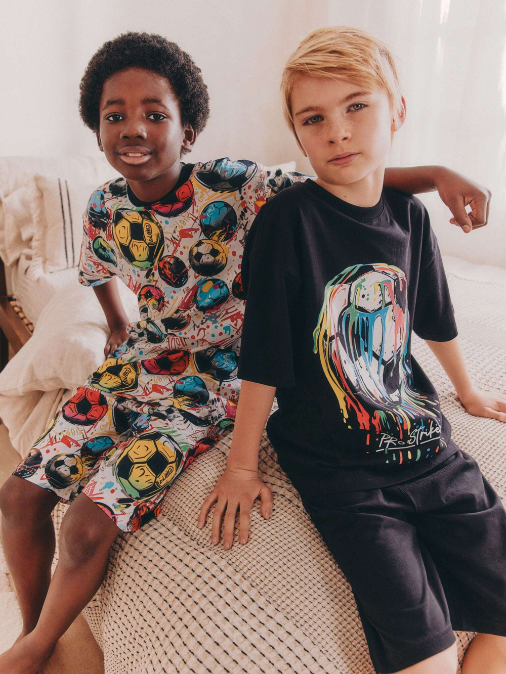 Пижама для мальчика Next AM2-803, 2 шт., Черный, Белый