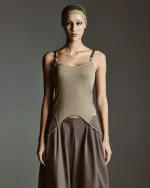 Топ вторая кожа, Серо-Бежевый