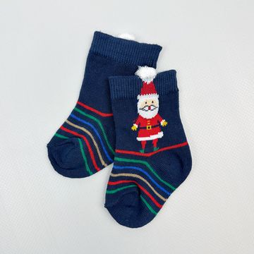 Носочки хлопковые Новогодние, Темно-синие