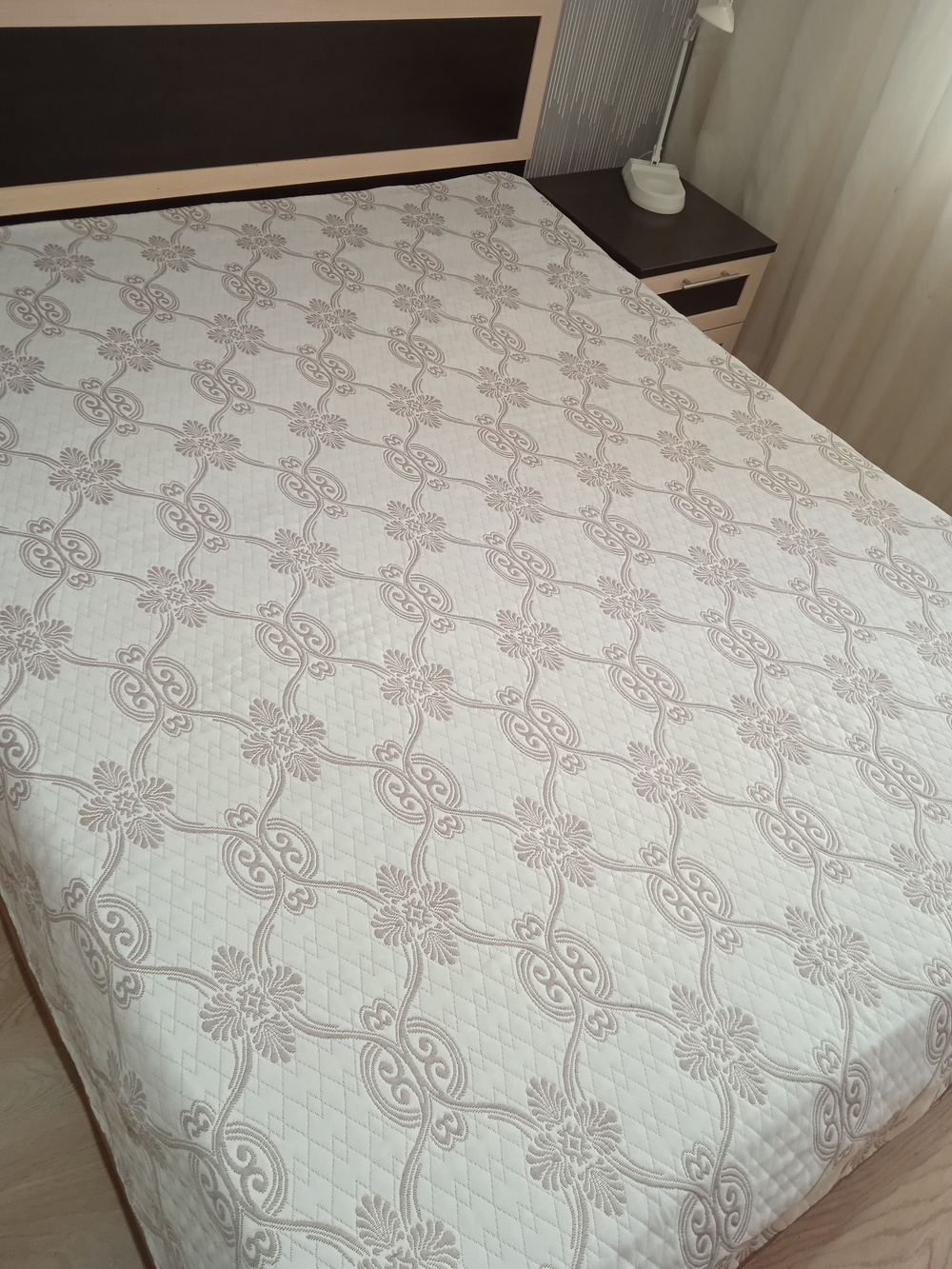 Покрывало жаккардовое двухстороннее Нежность 363-16 беж 2.0 (180х200)