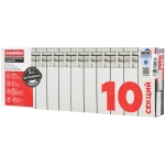 Радиатор алюминиевый ROMMER Plus 200 - 10 секций (подключение боковое, цвет белый)