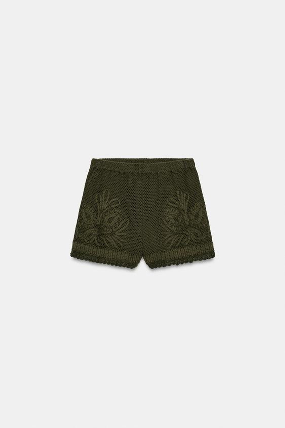 ZARA КОМБИНИРОВАННЫЕ ШОРТЫ КРЮЧКОМ, ХАКИ