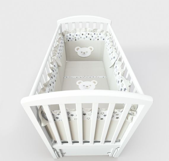 Набор в кровать для новорожденных Lollycottons Deni, Кремовый