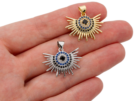 Подвеска "Солнце" 24,5мм, Black