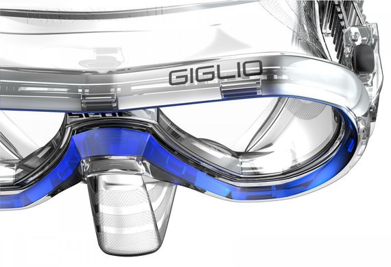Маска Seac Giglio синяя рамка/прозрачный силикон