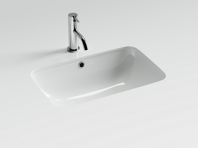 Раковина встраиваемая снизу 540x360x190 с отверстием слива перелива цвет белый CN7018