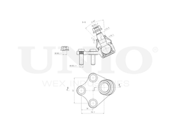 Опора шаровая передняя нижняя правая UNIO SSP-20083
