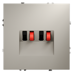 Розетка акустическая встраиваемая VOLTUM S70 4-местная, (кашемир)