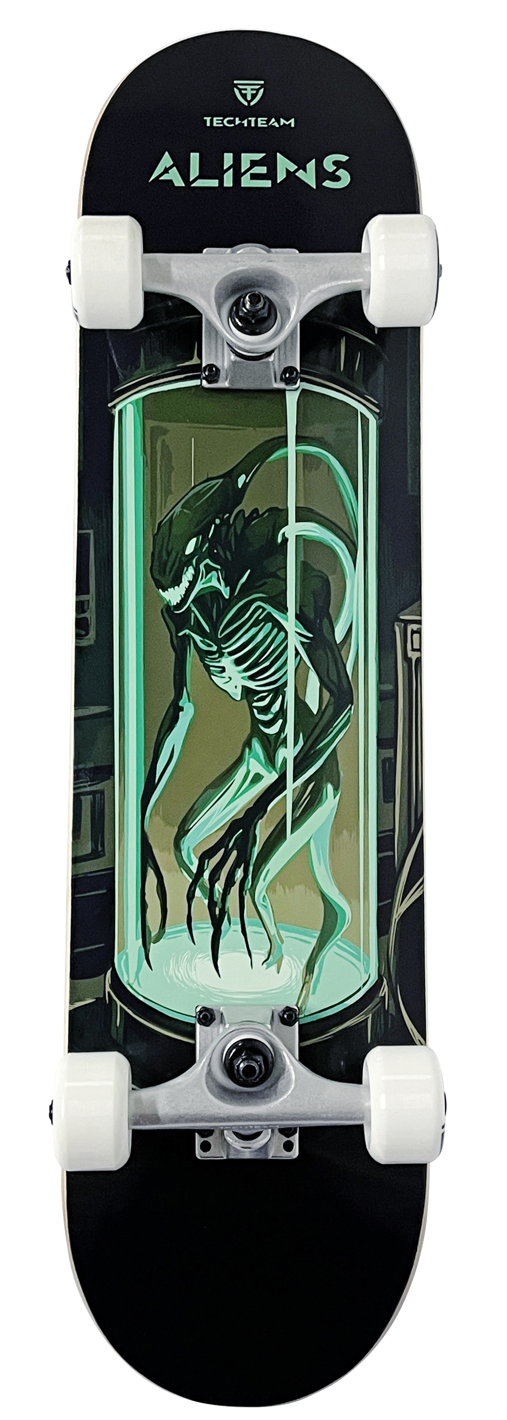 Скейтборд Tech Team Aliens 29,5x7,25" (зеленый / green)
