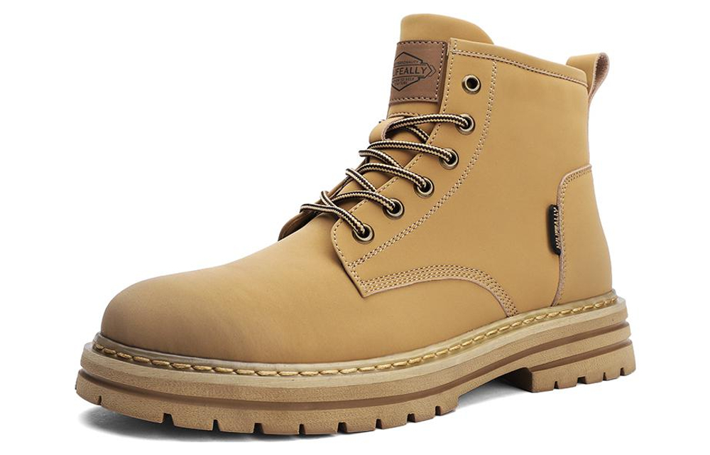 HLA Short Combat Boots Men"s Earth Yellow