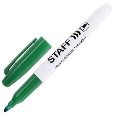 Маркер стираемый для белой доски 2,5мм,зеленый,тонкий корпус "EVERYDAY WBM-093"(STAFF)