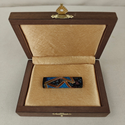 Флешка USB в футляре с ручной росписью Палех "Кремль. Звезда"