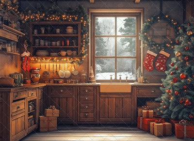 Кухня зима №2 фон неопреновый