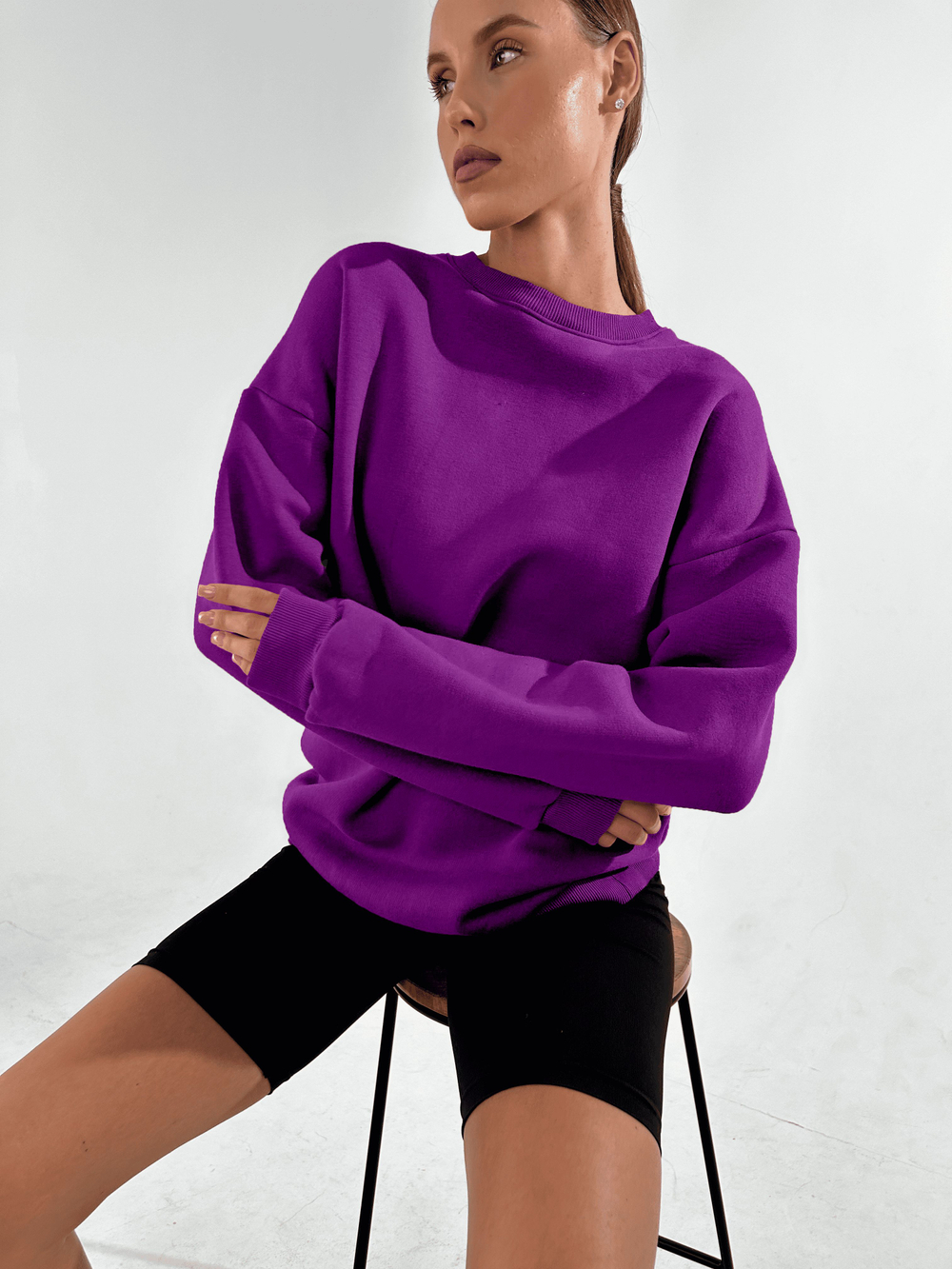 Свитшот женский оверсайз хлопок толстовка