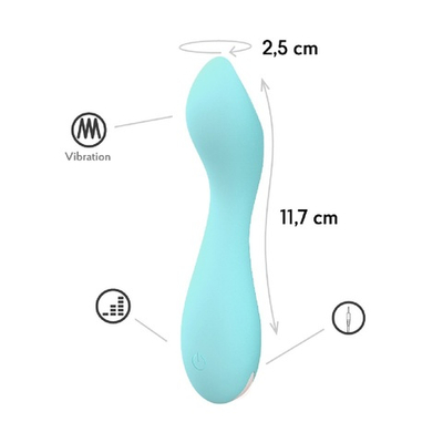 Минивибратор перезаряжаемый Tavros Solar голубой 11,7 см
