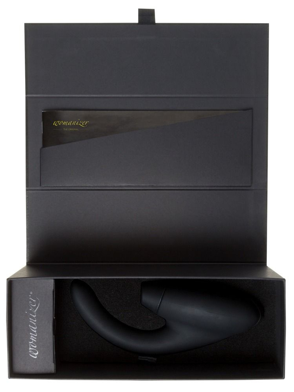 Чёрный стимулятор 2-в-1 для женщин Womanizer InsideOut